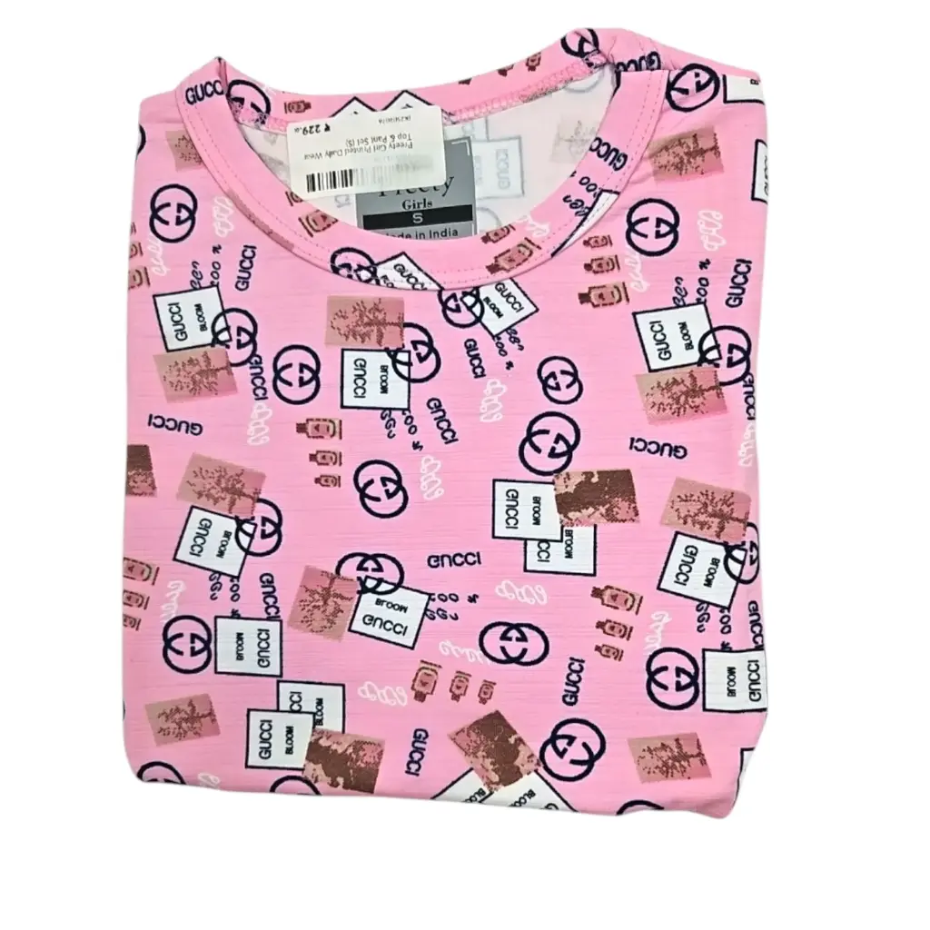 [IX2502075] Preety Girl Printed Daily Wear Top & Pant Set  (XL)