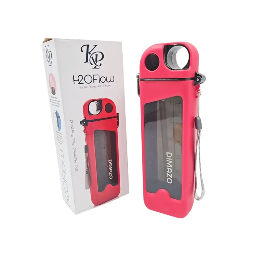 [IX2502113] KP H2O Flow 500ml Water Bottle With Straw (Red)