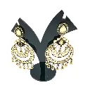Golden Mirror Round Heavy Earring