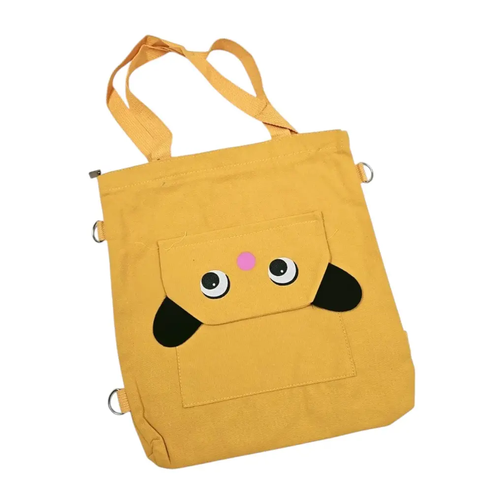 One Side College Bag Yellow