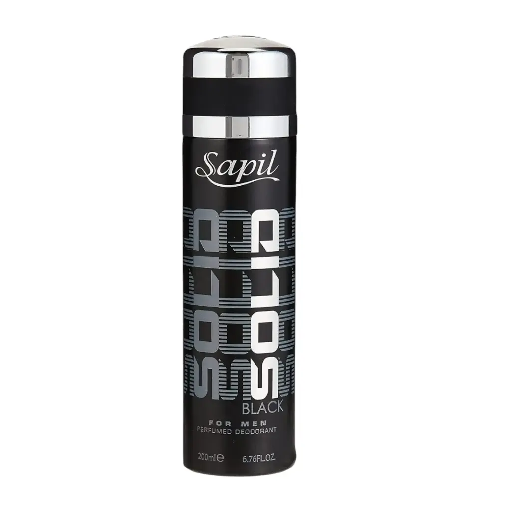 [IX2502355] Solid Sapil Perfumed Deodorant For Men 200 ml (Black)