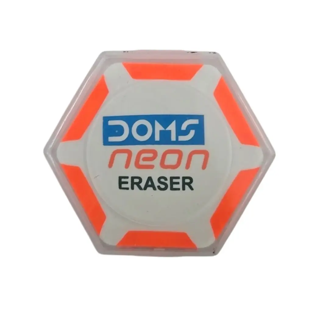 Doms Neon Hex Erasers 