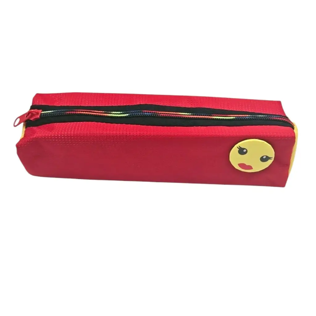  Plane Color Pencil Box Rainbow Zipper With Smiley