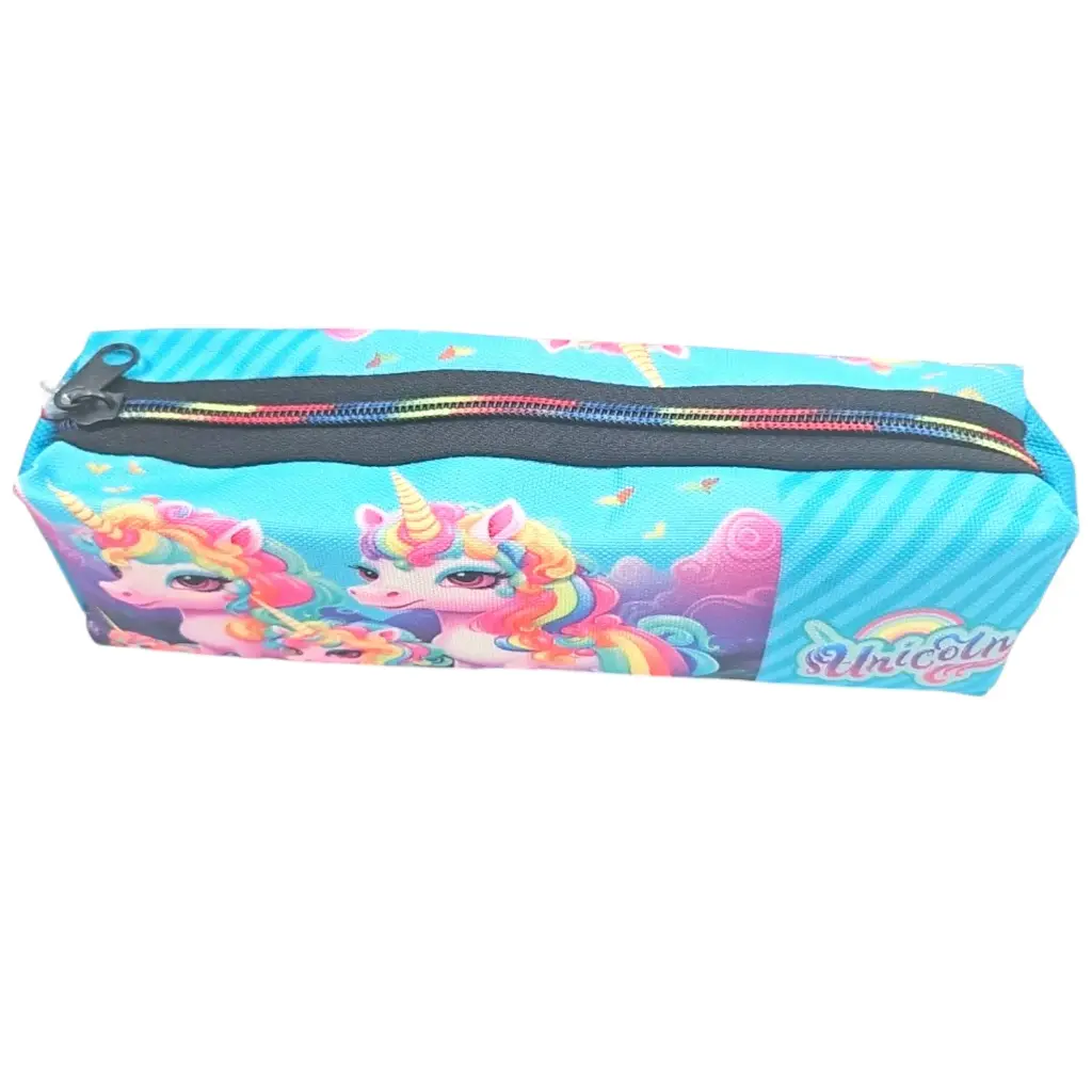  Cartoon Characters Rainbow Zipper Pencil Box