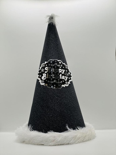 Birthday Cap Cotton Black 