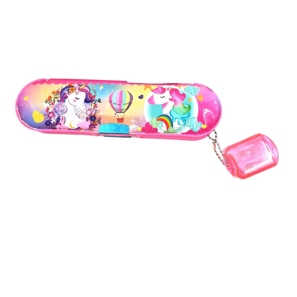 [IX001126] BX-3008 Magnetic Pencil Box With Sharpener (Unicorn)