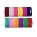 Colored Plain Metal Bangle Set Of 12
