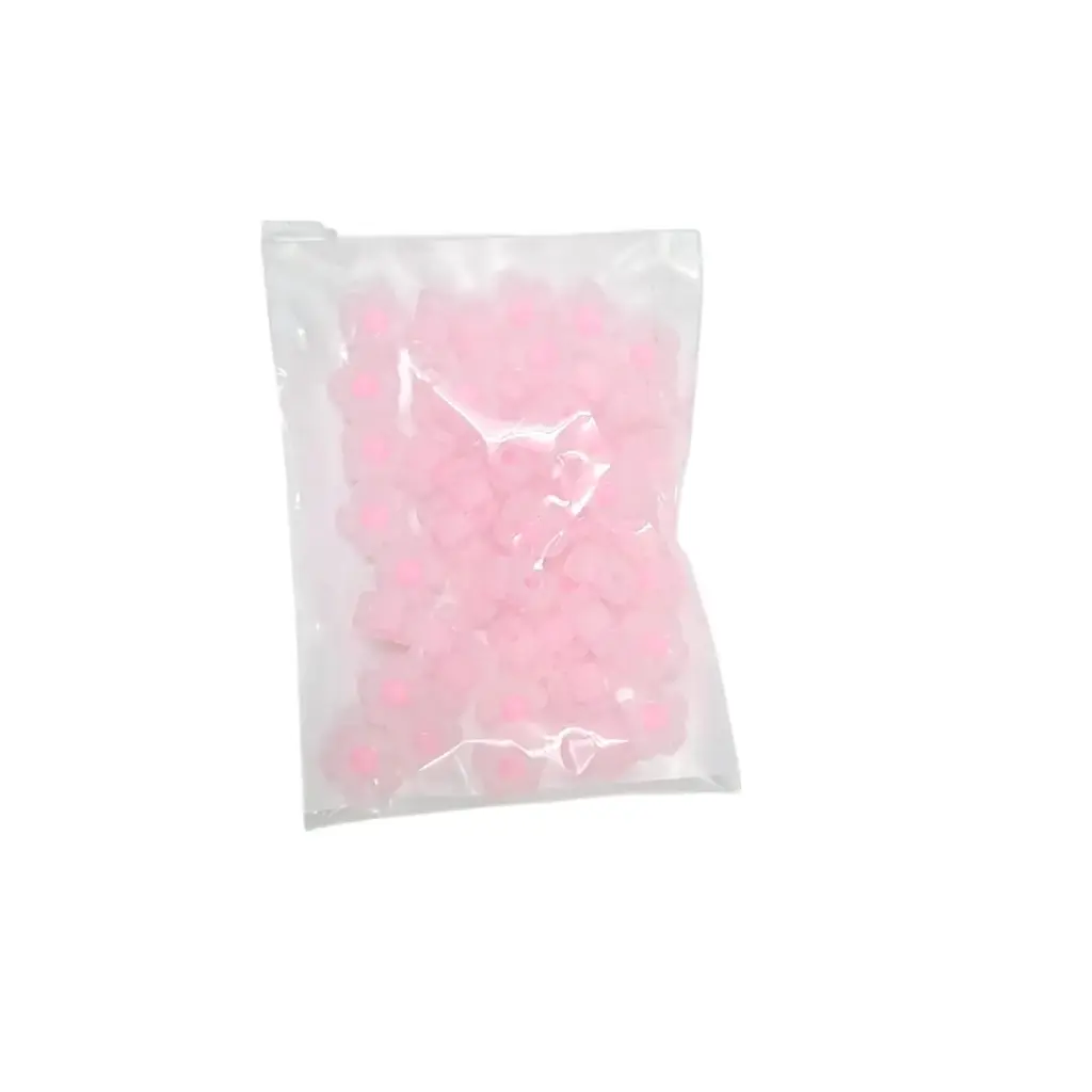 [IX2502602] 3D Pink Flower Snow Beads 25g