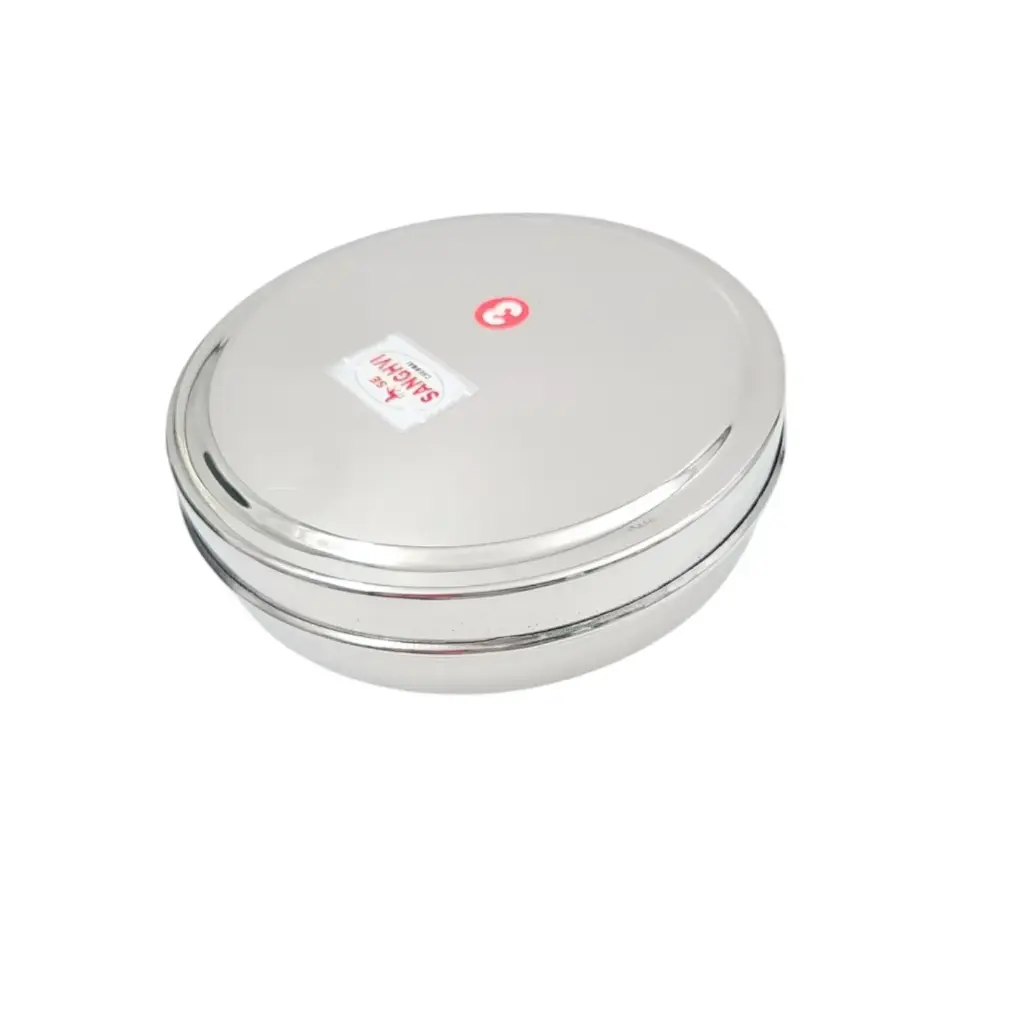 Sanghavi Stainless Steel Lunch Box Thin Round