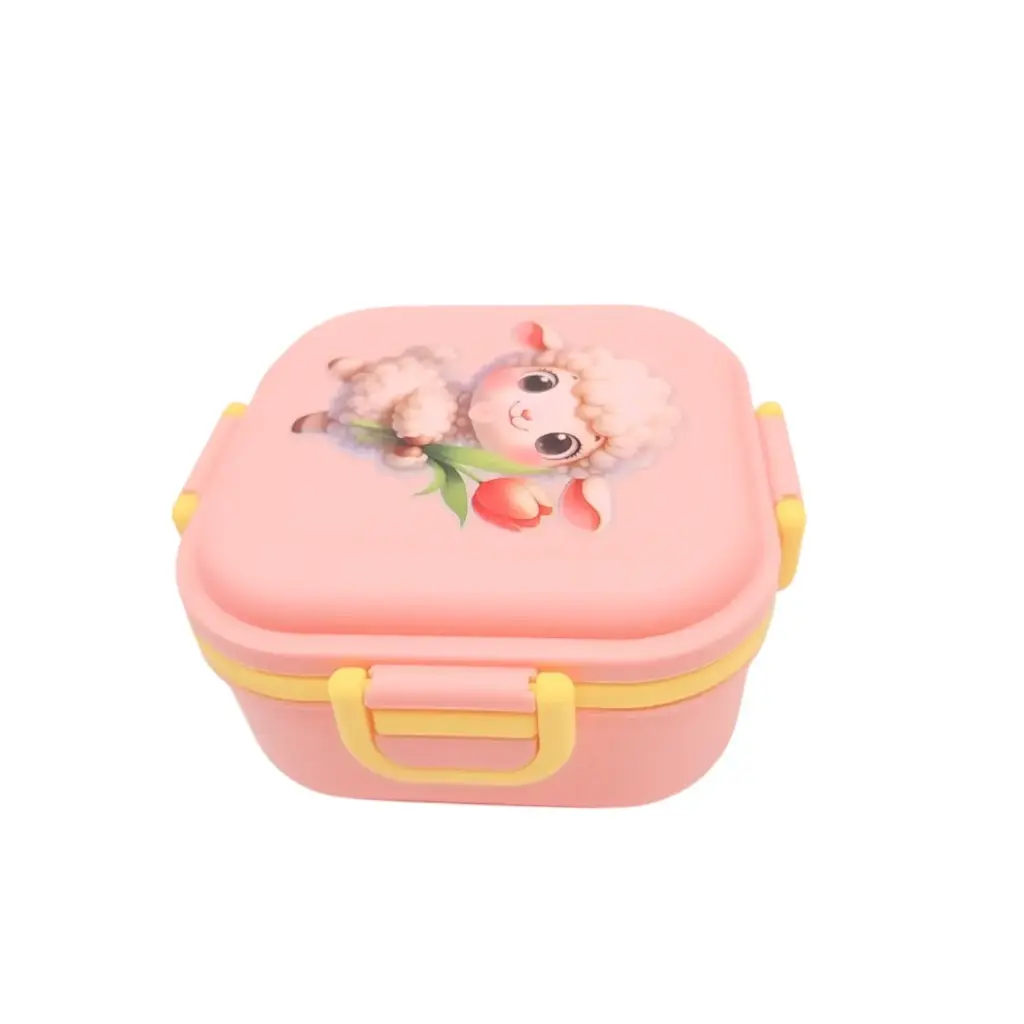 [IX2502725] Turbo Lunch Box With Double Compartment  (Pink)