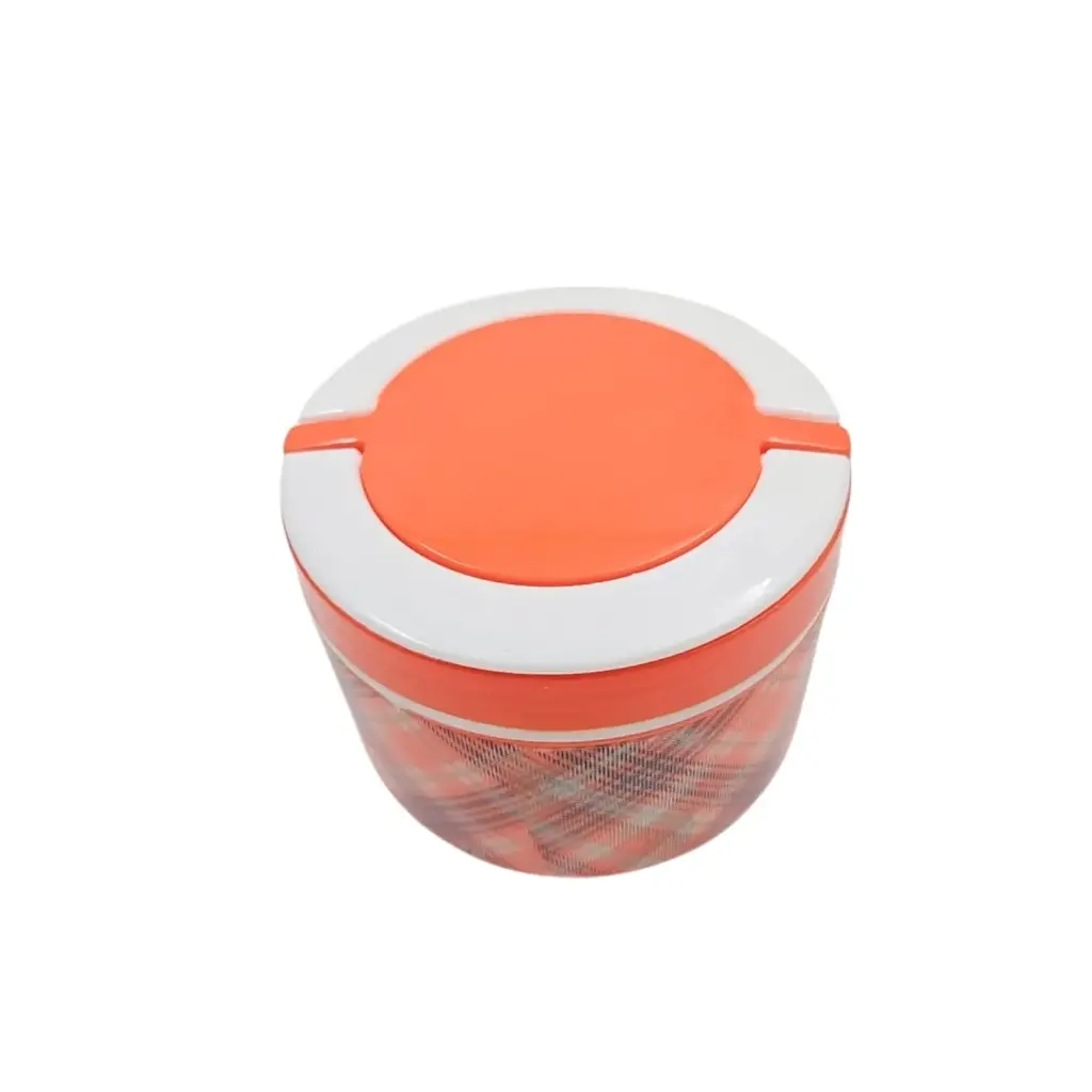 [IX2502801] Insulated Double Layer Snack Box With Handle (Orange)