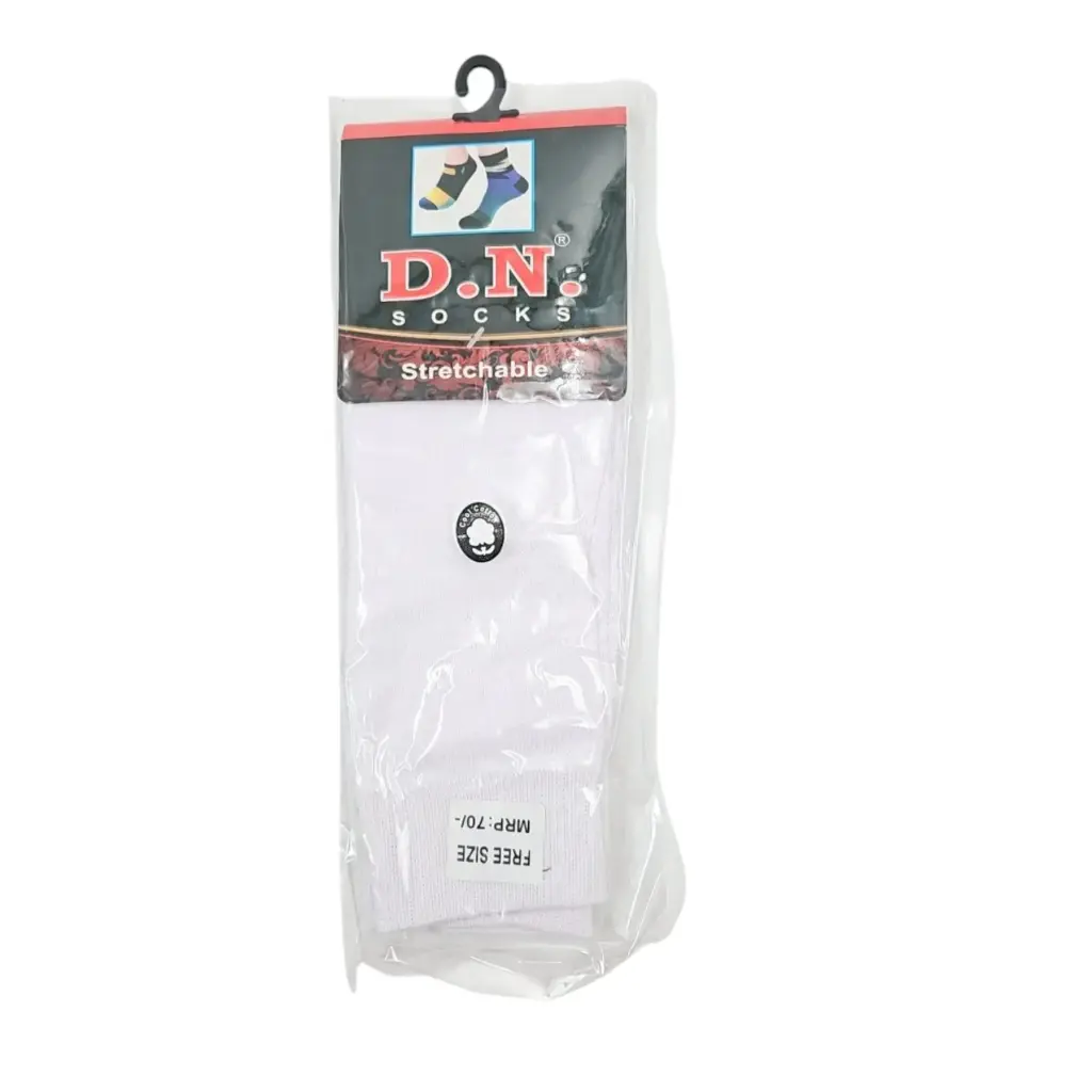 DN Socks Stretchable School Socks White