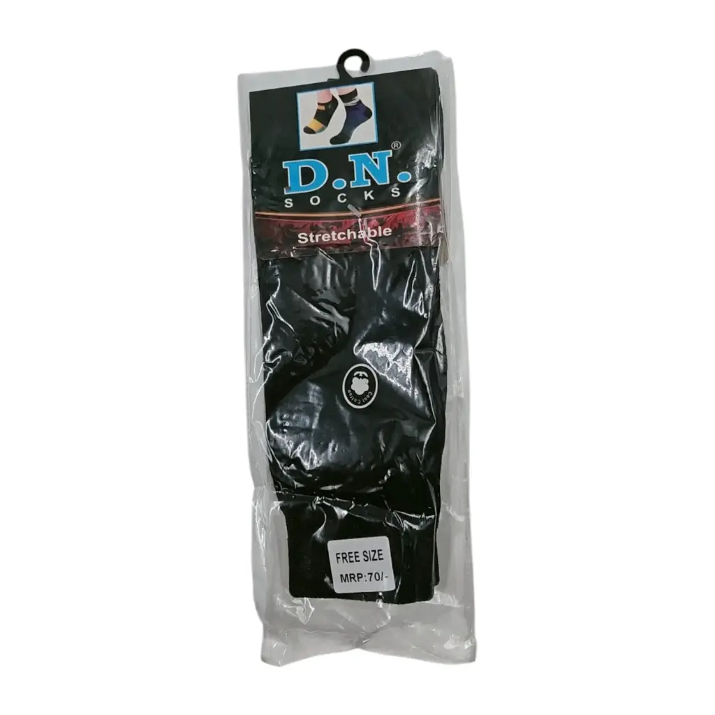 [IX2503000] DN Socks Stretchable School Socks Black