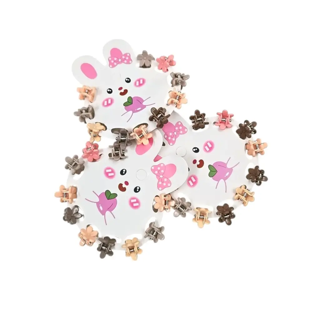 Unique Baby Flower Mini Hair Crab Pack Of 10 