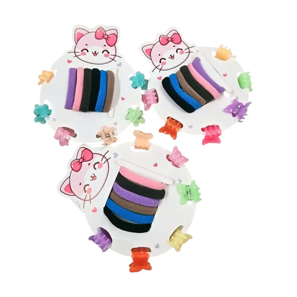 Colorful Combo Pack Of 6 Hair Bun & Mini Butterfly Crabs   