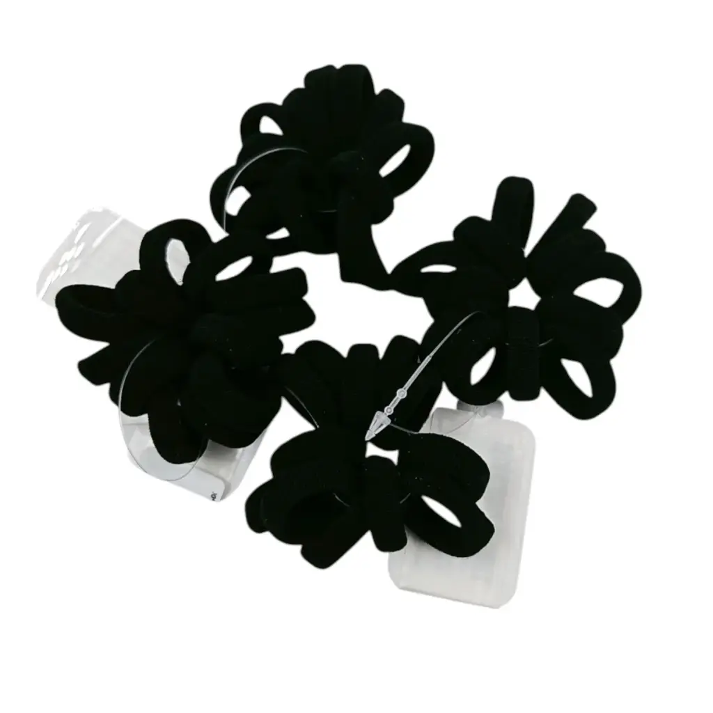 [IX2503260] Hair Bun 2cm Soft & Elastic Bundle of 12 (Black)