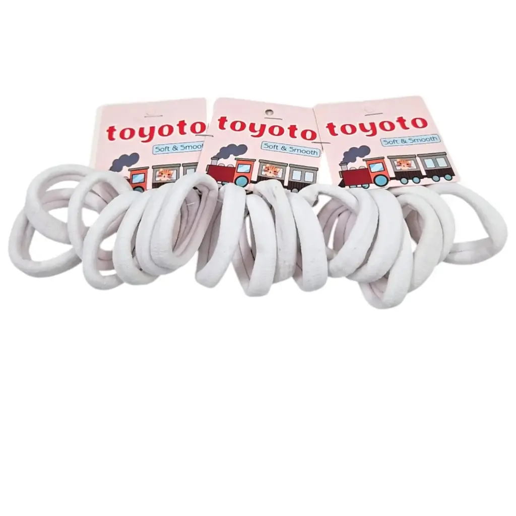 [IX2503263] Hair Bun Soft & Elastic Bundle of 6  (White)