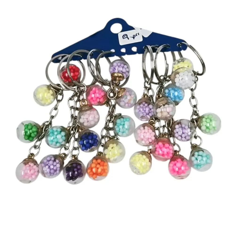 [IX2503287] Colorful Sponges In Globe Hanging Key Chains 