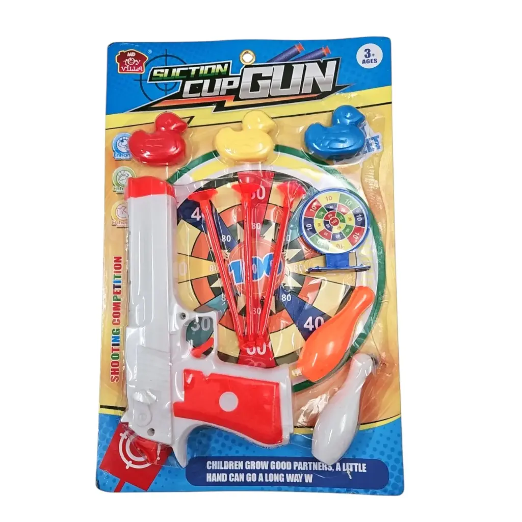 [IX2503358] Suction Cup Shooting Gun With 3 Soft Bullet & Shooting Point 