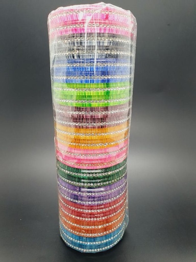 [IX000920] Fiber Bangles With Stones  (White)