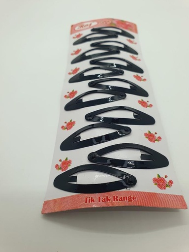 [IX000997] Hair Tik TIk Oval Black  (Plane Oval)