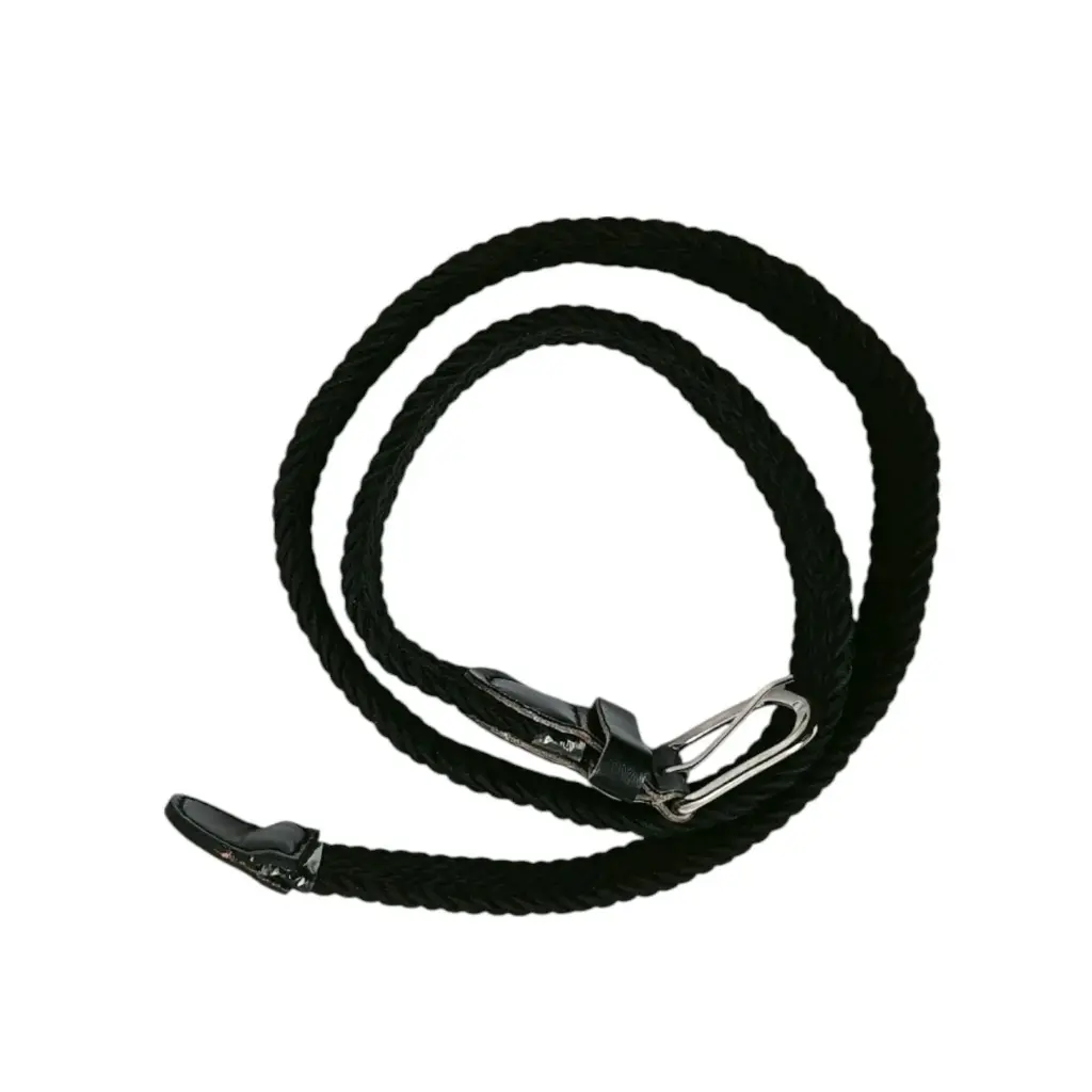 [IX2503805] Stylish Fashionable Stretchable Colored Belts For Kids  (Black)