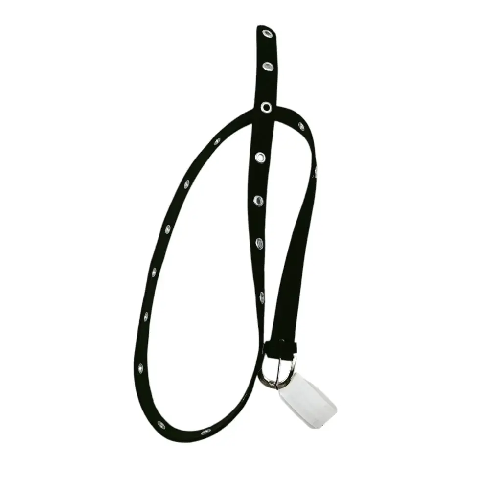 [IX2503816]  Colored Velvet Buckle Belt Kids  (Black)