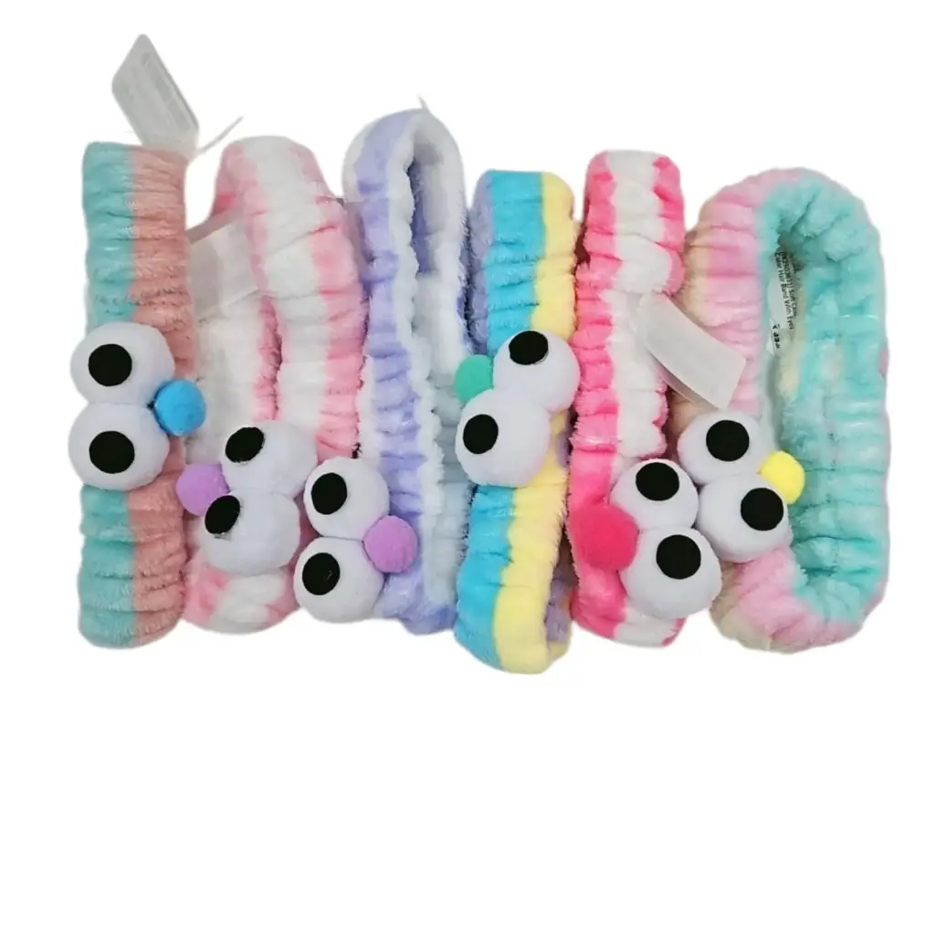 [IX2503831] Soft Cloth Double Color Hair Band With Eyes