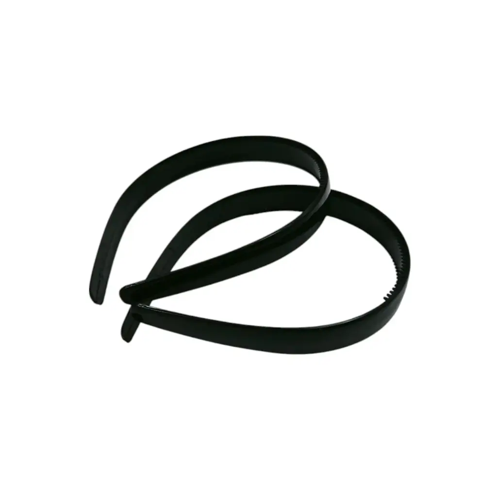 [IX2503838] 18 mm Plane Hair Band    (Black)