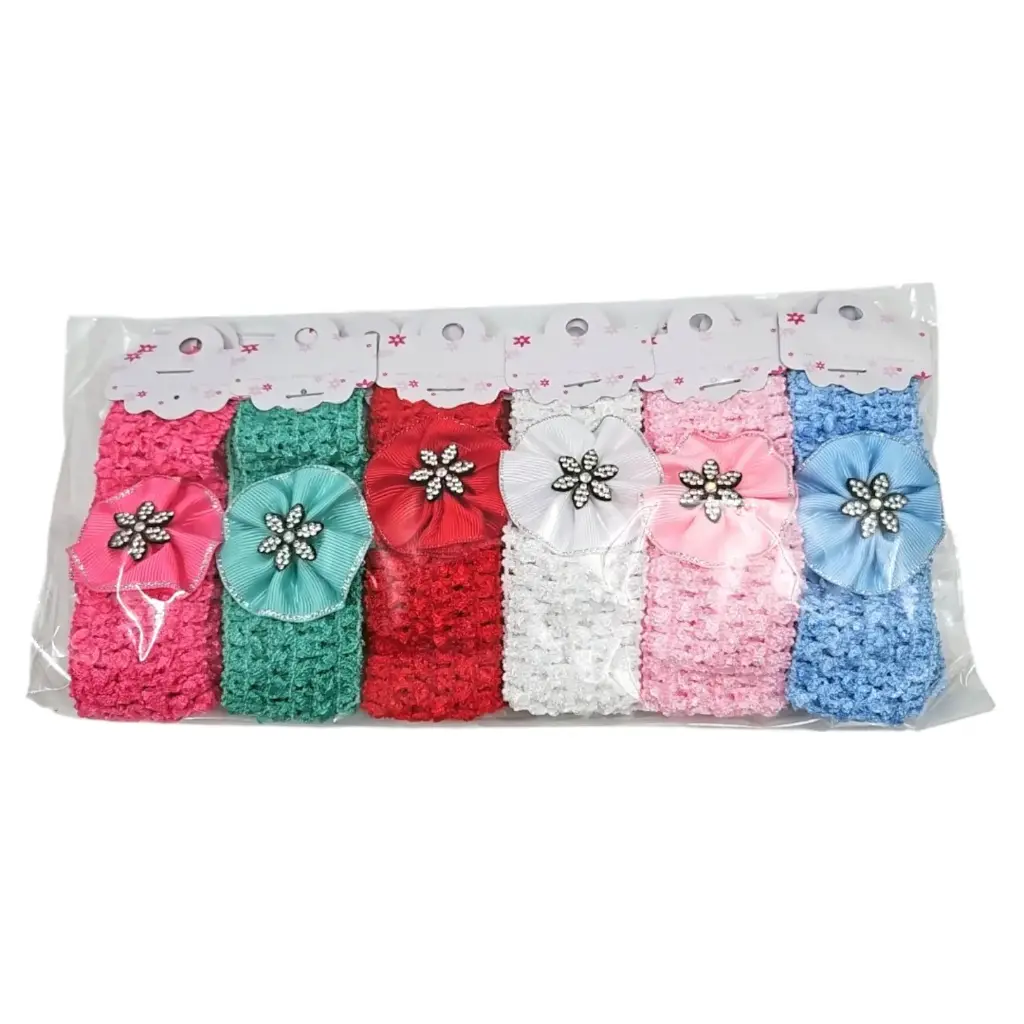 Woolen Cloth Hair Band With Flower Stone