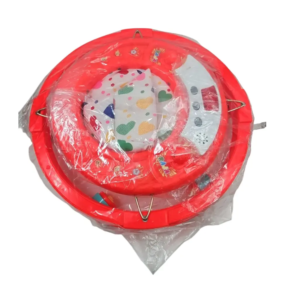 [IX2503879] Round Musical Walker With Broder Base (Red)