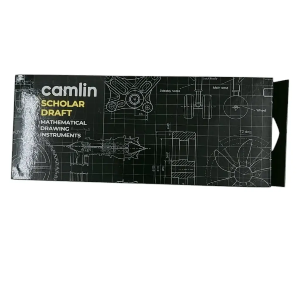 Camlin Scholar Draft Mathematical Drawing Instruments Box With Mechanical Pencil 