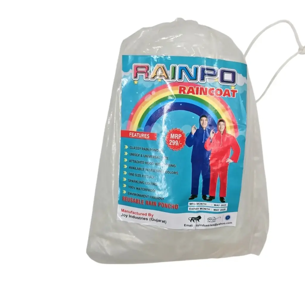 [IX2503982] Rainpo Rain Coat Pant & Shirt [2 Pcs] (White)