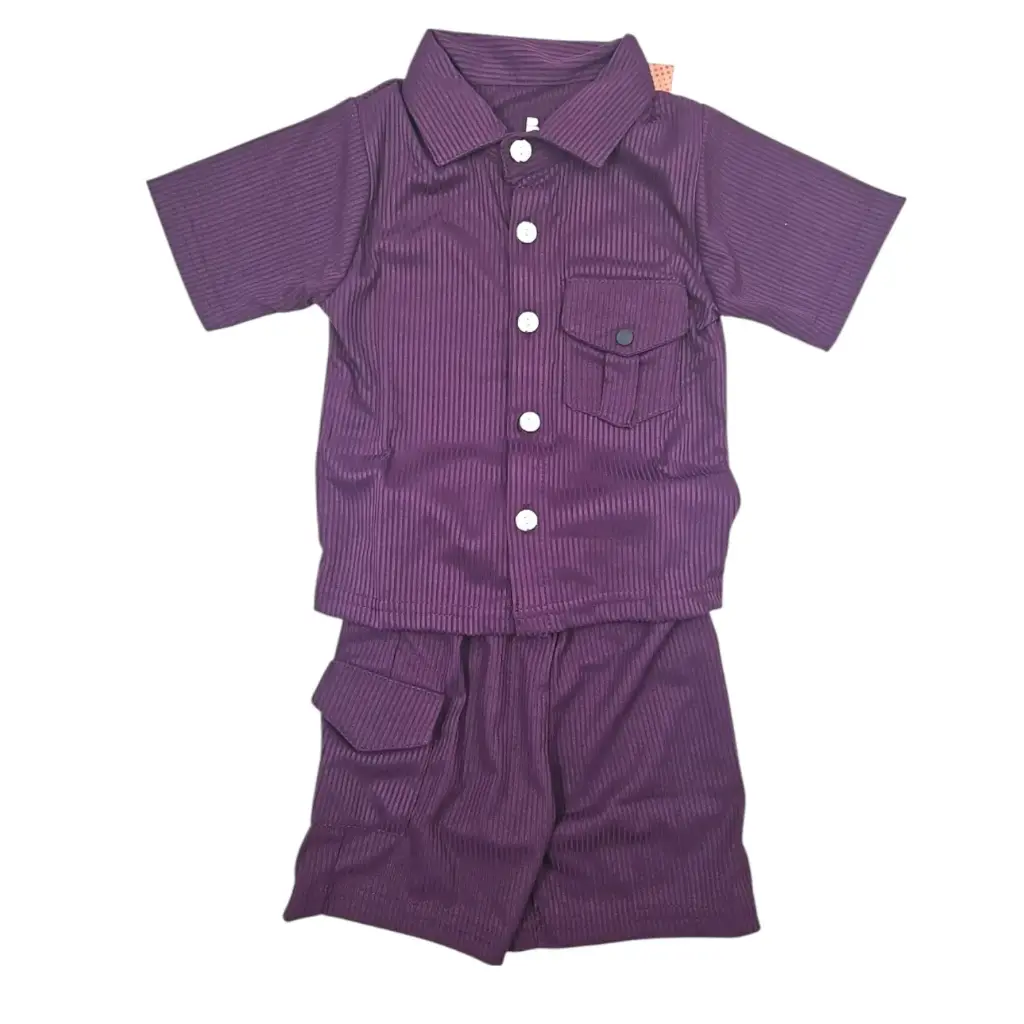 [IX2504066] Briller PKT Lined Shirt & Shorts Set Large