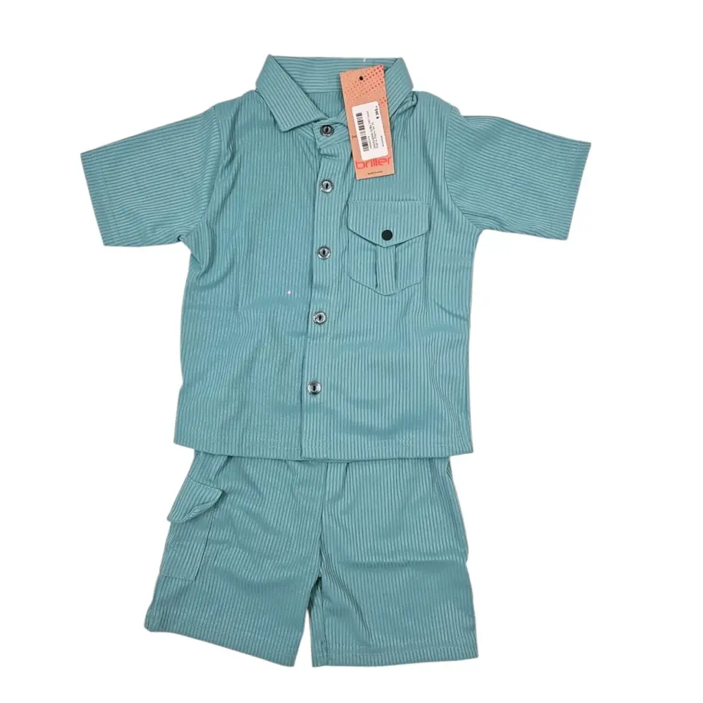[IX2504068] Briller PKT Lined Shirt & Shorts Set XL