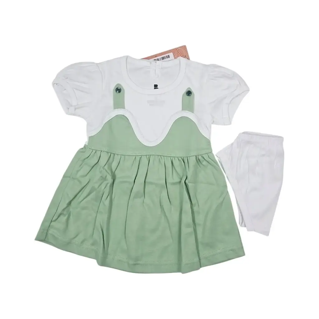 [IX2504080] Briller Girls Frock 2 BTN With Panties Large