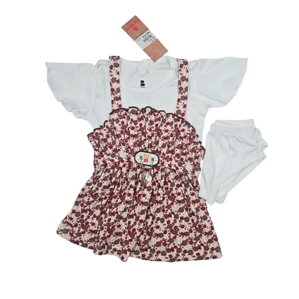  Briller kids Wear Printed Frock With Panties Medium