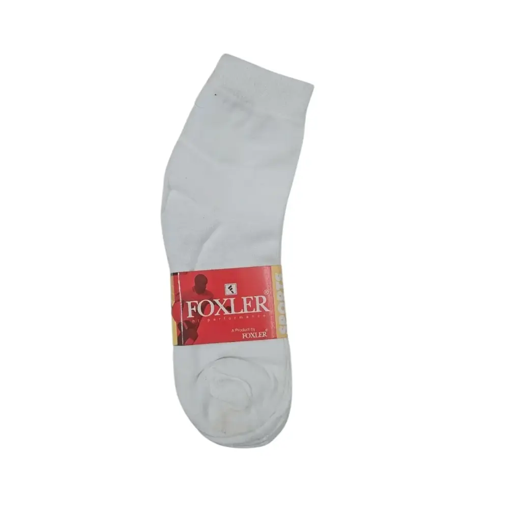 [IX2504102] Foxler Hi-Performance Sports Socks White Pack Of 3 