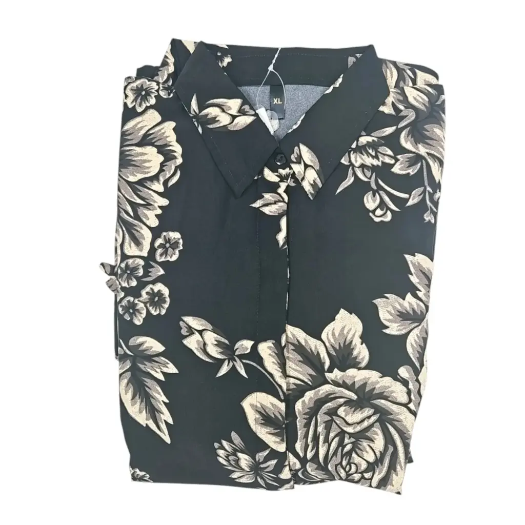 Square Printed Full Length Gown With Elastic Hand XXL 