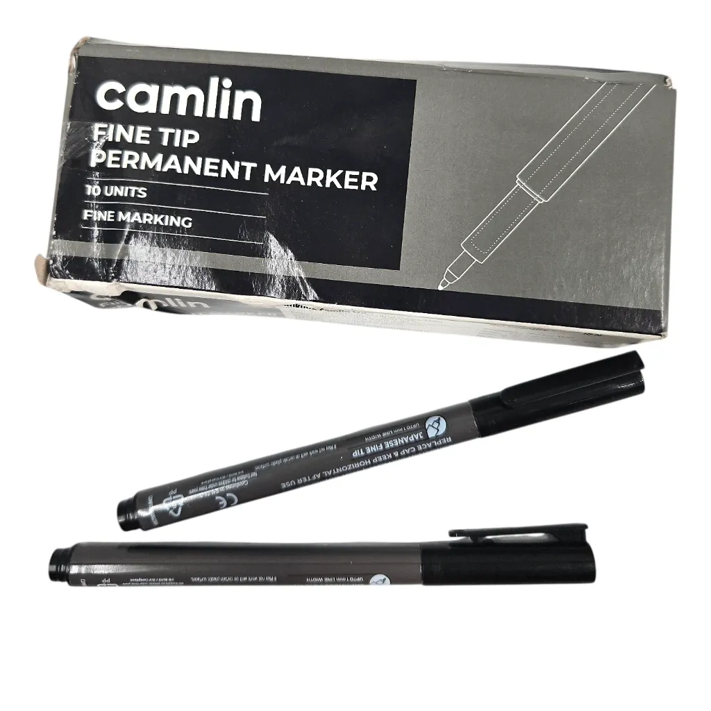 [IX2504211] Camlin Fine Tip Permanent Marker  (Black)