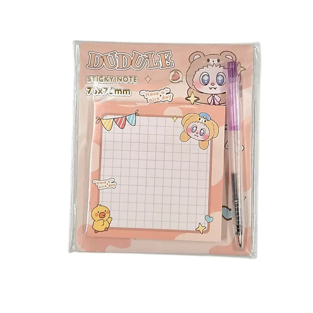 [IX2504338] Dudule Sticky Note With Pen 76*76mm
