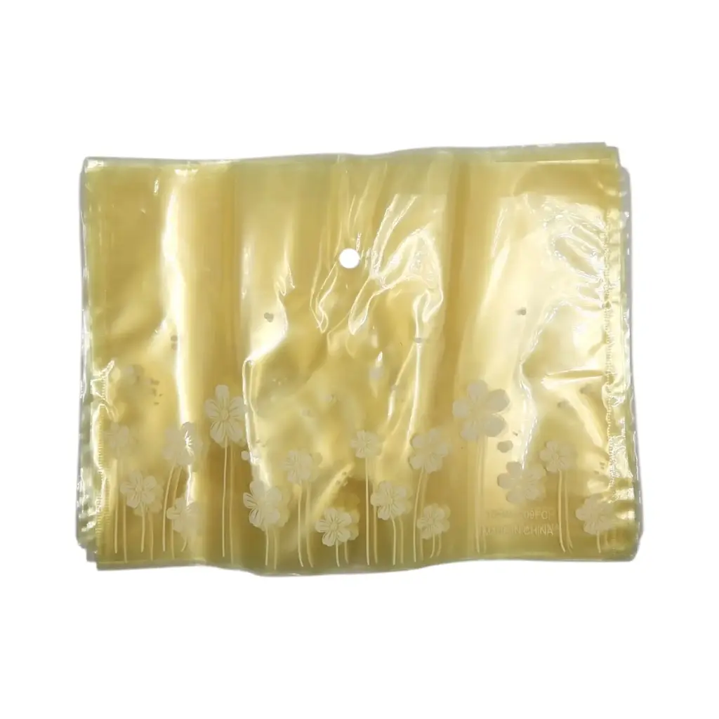 Floral Print File Holder Bag Yellow