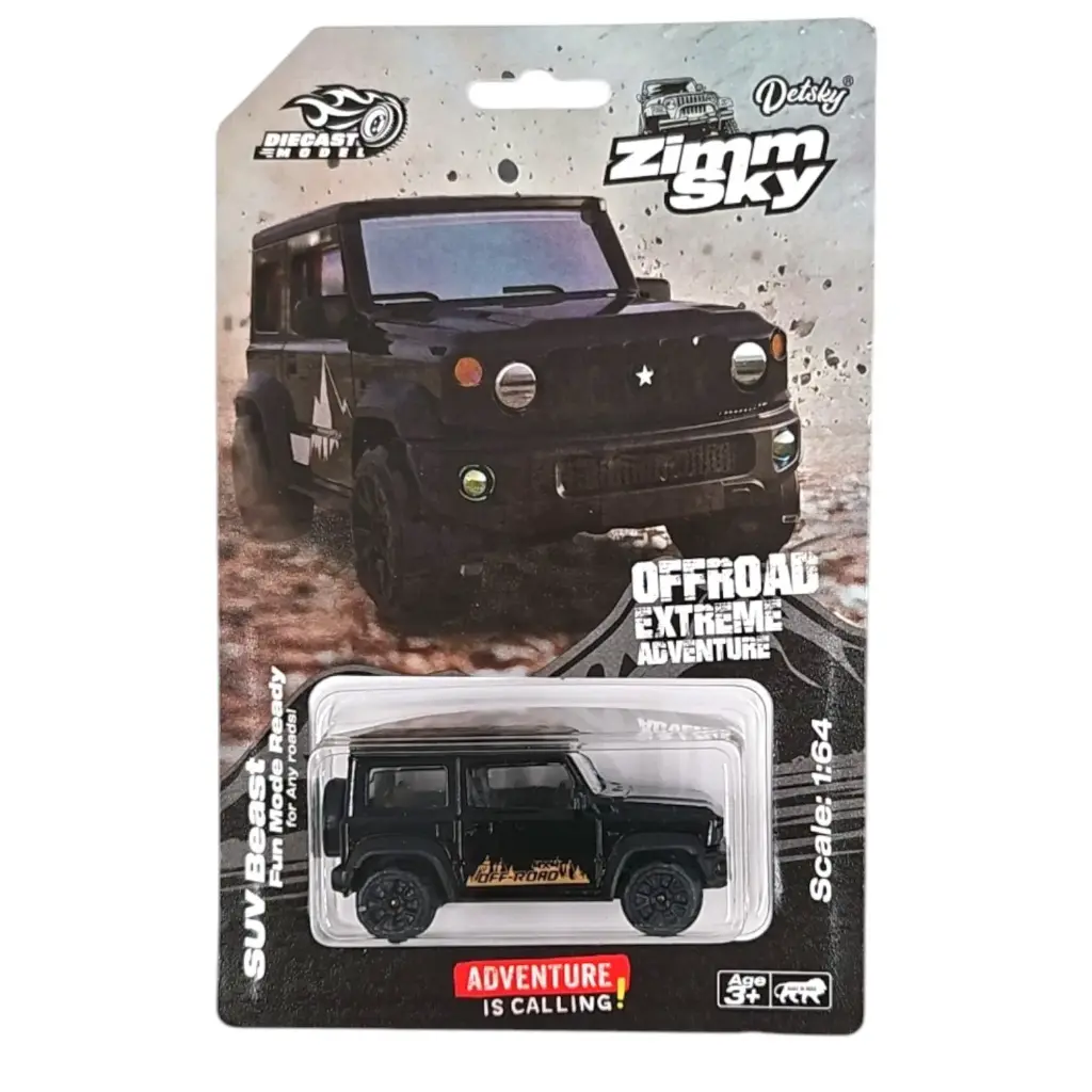 [IX2504383] Detsky Zimm Sky 1:64 Scale Alloy Material Off Road Extreme Adventure Die Cast Metal Car  (Black)