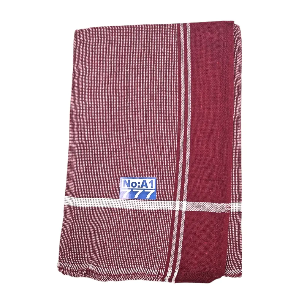 [IX2504422] No:A1 777 Cotton Color Thorth With Boarder (Red)