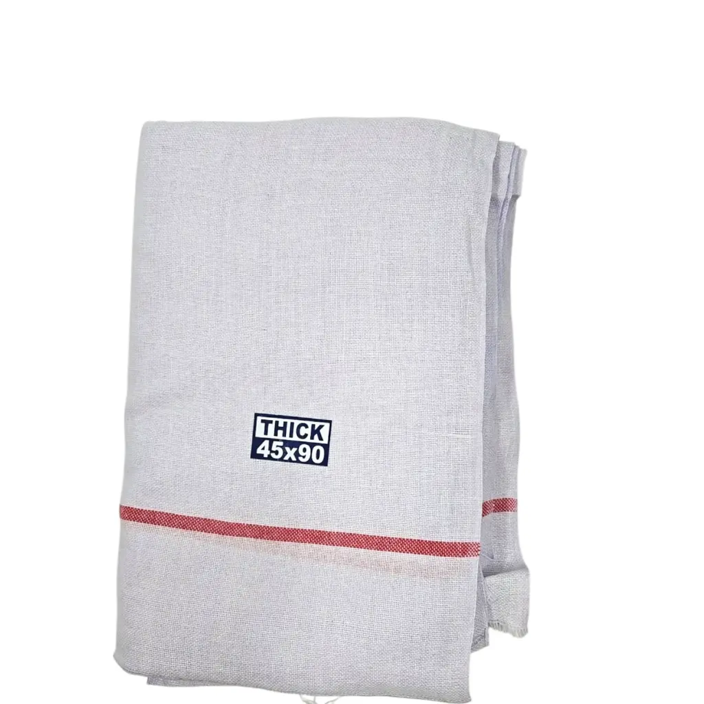 Thick 45 X 90 White Cotton Thorth With Boarder