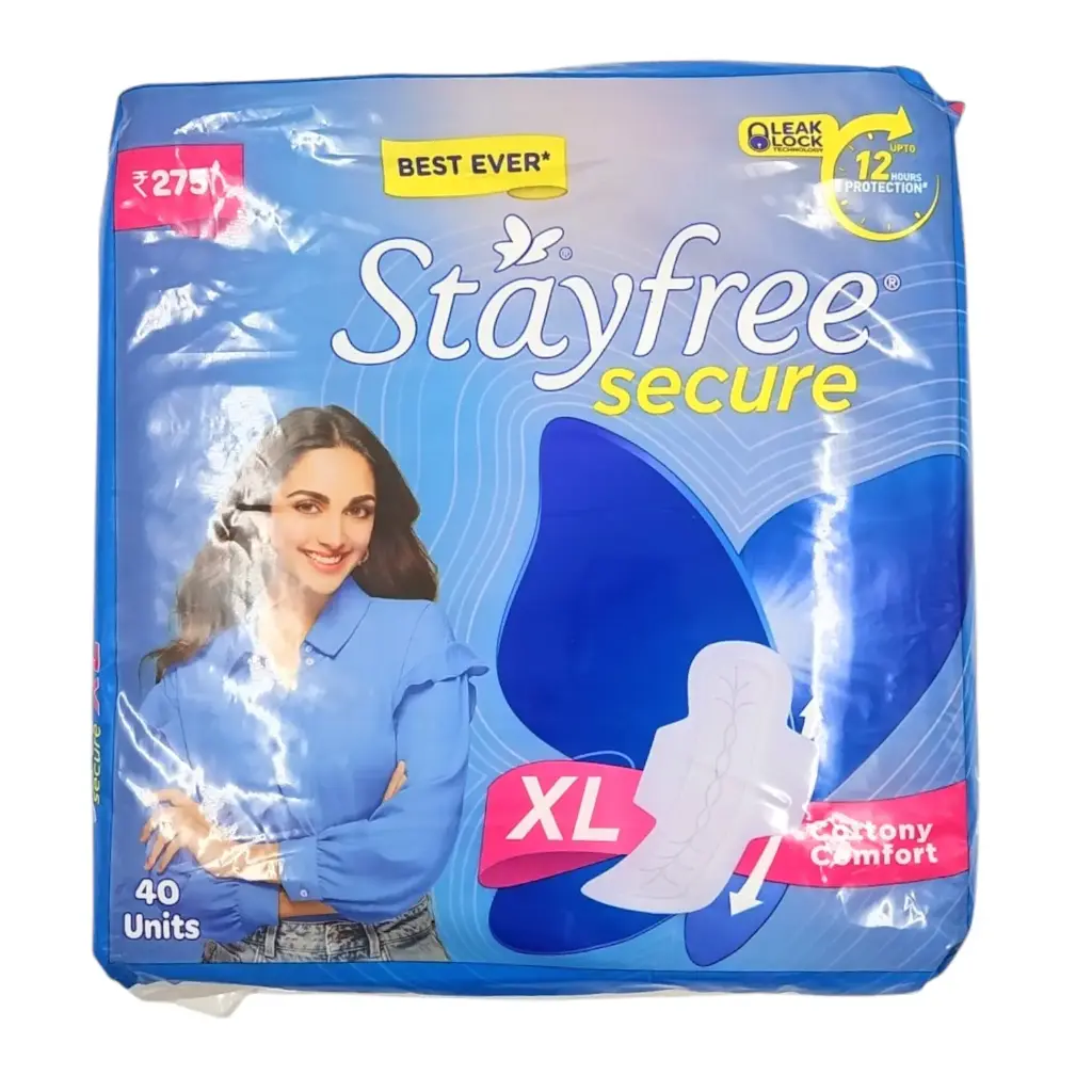 Stayfree Secure XL Pads 274mm Pack of 40 MRP 275