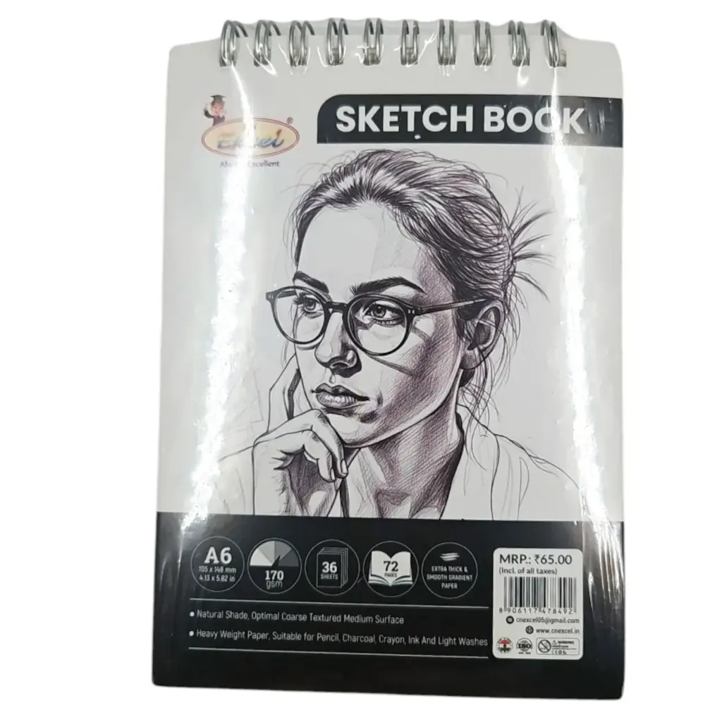CN Excel Sketch Book A6 Size 72 Pages