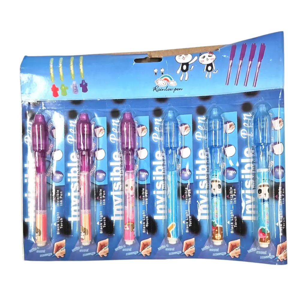 [IX2504537] Rainbow Invisible Magic Ink Pen & Black Light Torch (Blue)