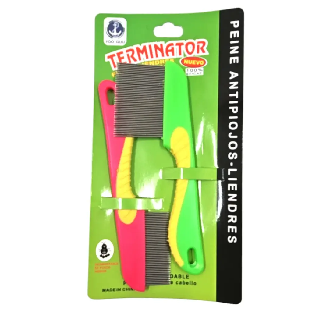 Terminator Metallic Eeroli Comb With Handle Combo Small & Big