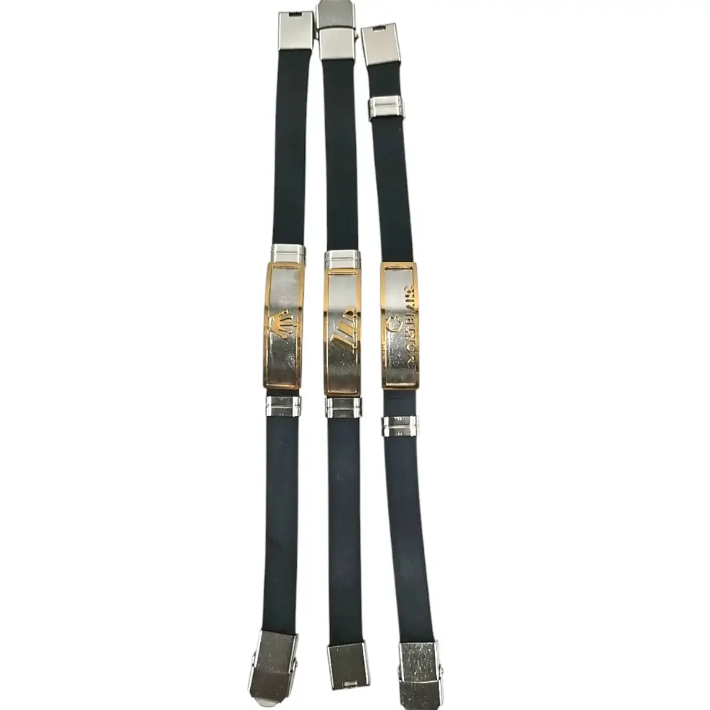 Gents Leather Braided Hand Band With Steel